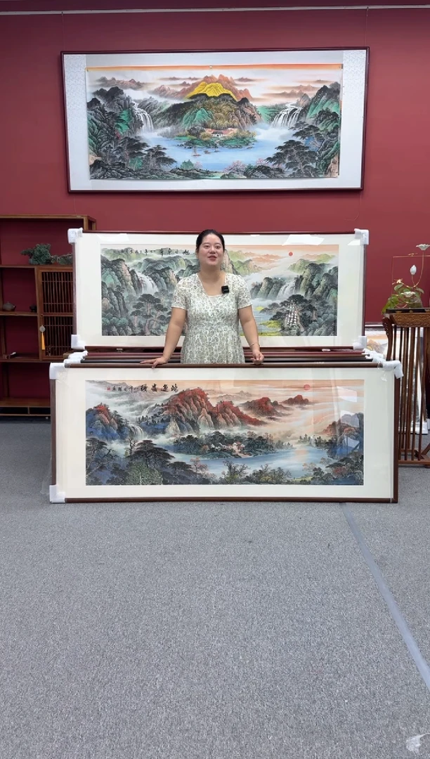 国画手绘  鸿运当头  219*88