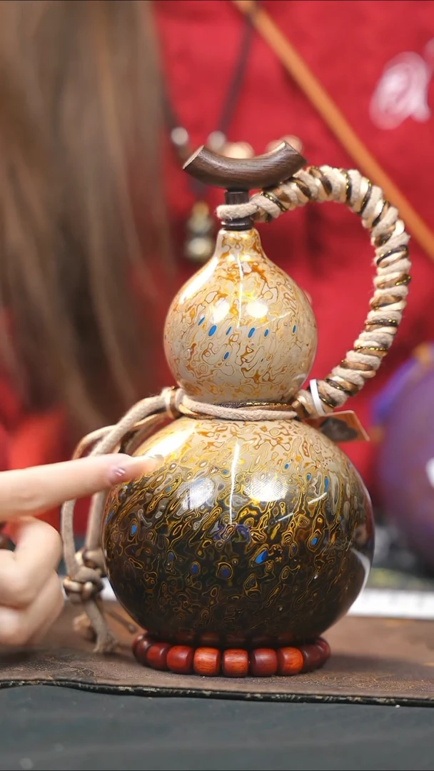 【闪购商品】WA230漆艺酒葫芦不包手串及旋转底座