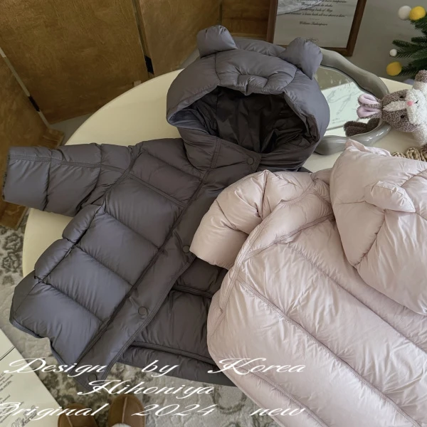 【双系列】二Hihoniya~2025冬季亲子款连帽巨保暖白鸭绒儿童羽绒服