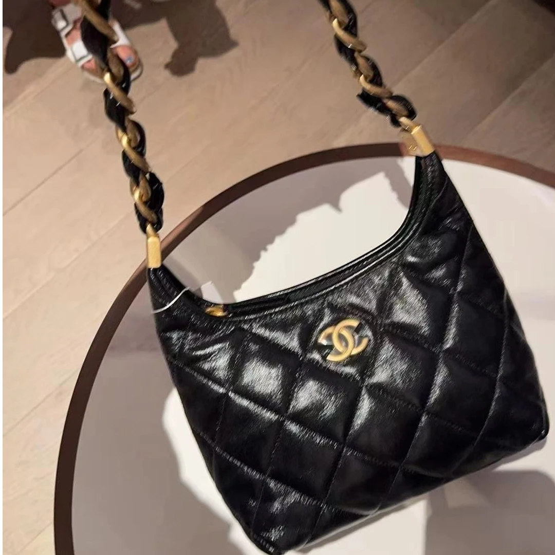 99新 Chanel/香奈儿 壹臻包展/黑金hobo  40547855