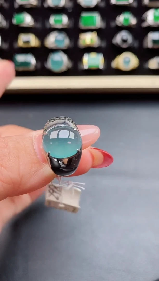 【闪购商品】翡翠戒指银S925镶嵌50855