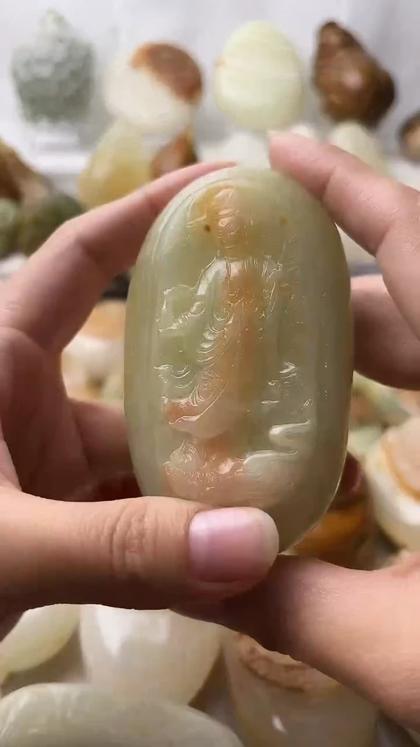 石材古青石棉纹正常不退换观音