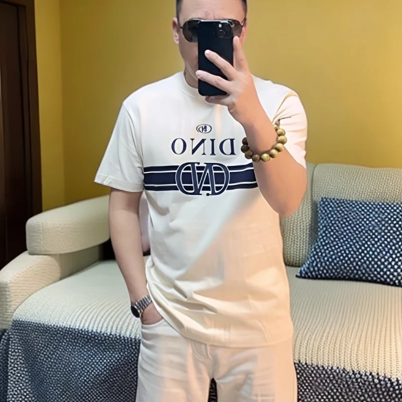 【迪诺】夏季男款短袖！定制埃及棉面料、时尚潮流、柔软舒适百搭！