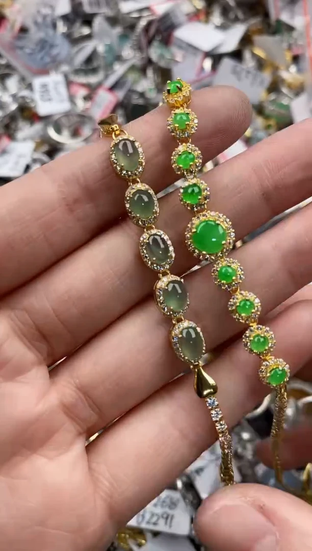 银S925镶嵌戒指翡翠555    8