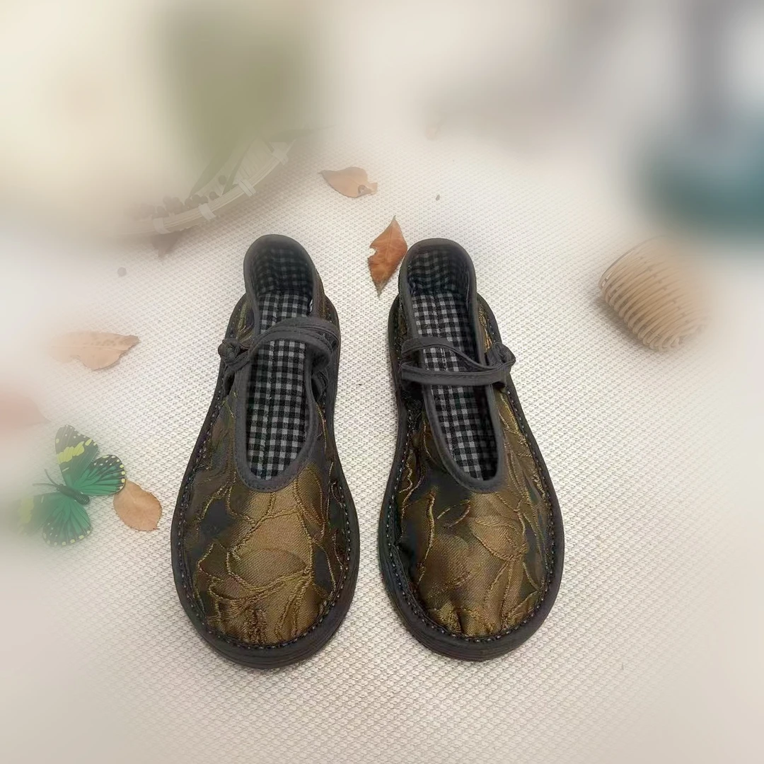 【鎏韵-盘扣】布鞋新棉麻单鞋千层底布鞋民族风系带老北京布鞋