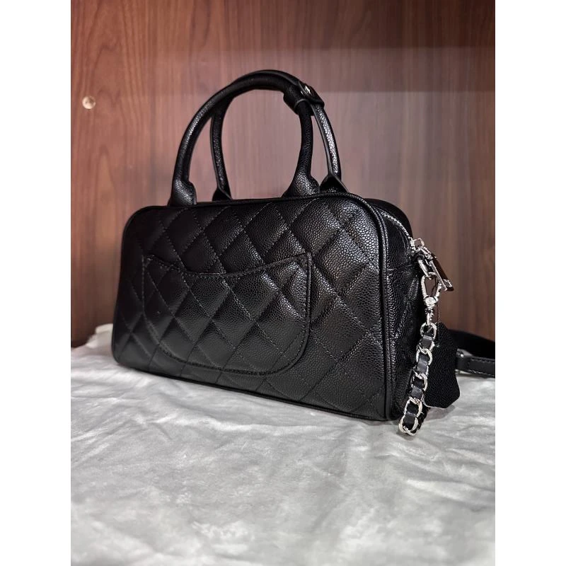 HIRMRIS手工真皮包26-551180-黑 保保球酱香黑色