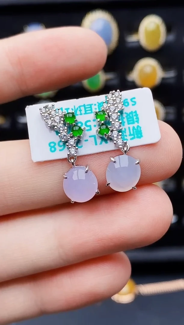 银S925镶嵌戒指翡翠6105