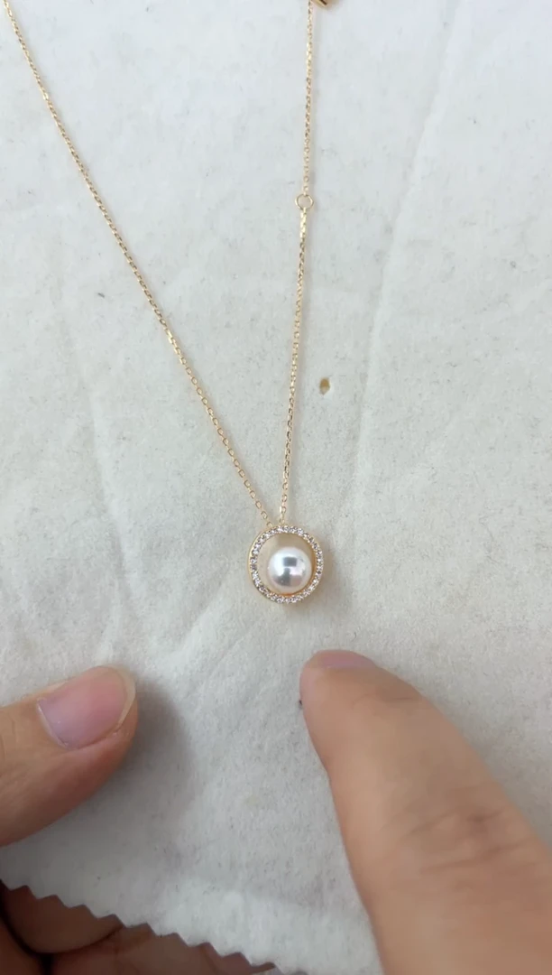 【闪购商品】海水珍珠颈饰银S925镶嵌套链