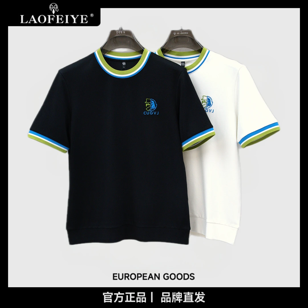 【LAOFEIYE老斐爷】秋季新款圆领潮流T恤厚款休闲百搭中袖A108