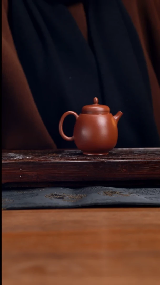 【闪购商品】紫砂茶壶黄龙山原矿朱泥龙蛋壶14