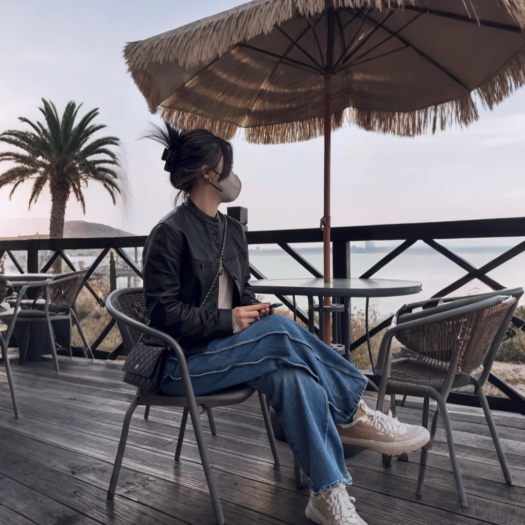 以赛亚 大表姐同款 25年ZQ秋冬新款圆领高级植鞣真皮皮衣外套2529