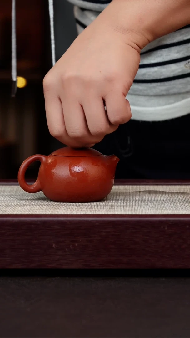 茶杯紫砂朱泥全手工西施