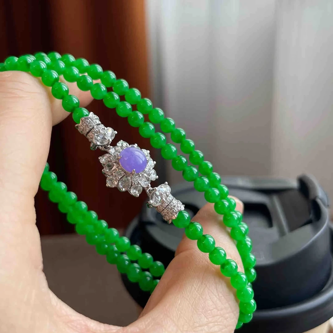 新款diy小米珠项链手链连接扣高端镶钻珠链扣连接扣头18k色百搭款