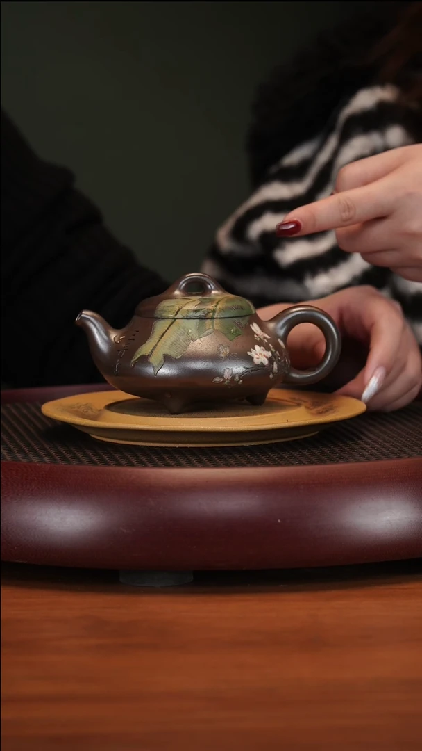 【闪购商品】紫砂茶壶2-54XXW汉棠石瓢景舟红泥还原烧