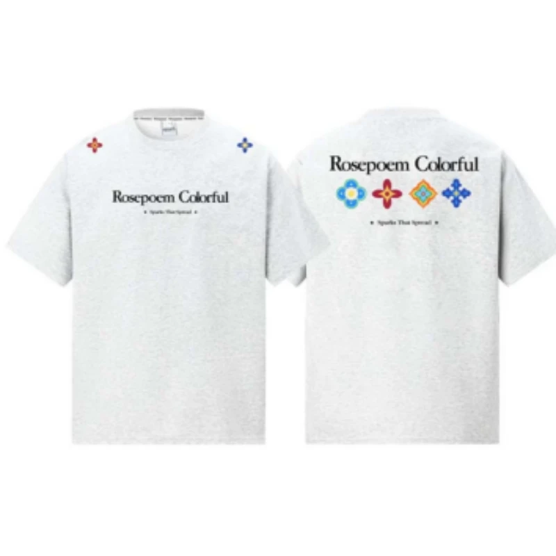 重磅纯棉短袖韩版简约设计感字母创意图案宽松圆领男士上衣