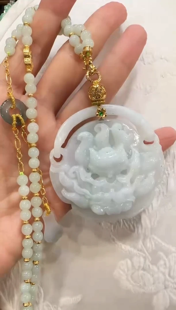 颈饰未镶嵌翡翠国风
