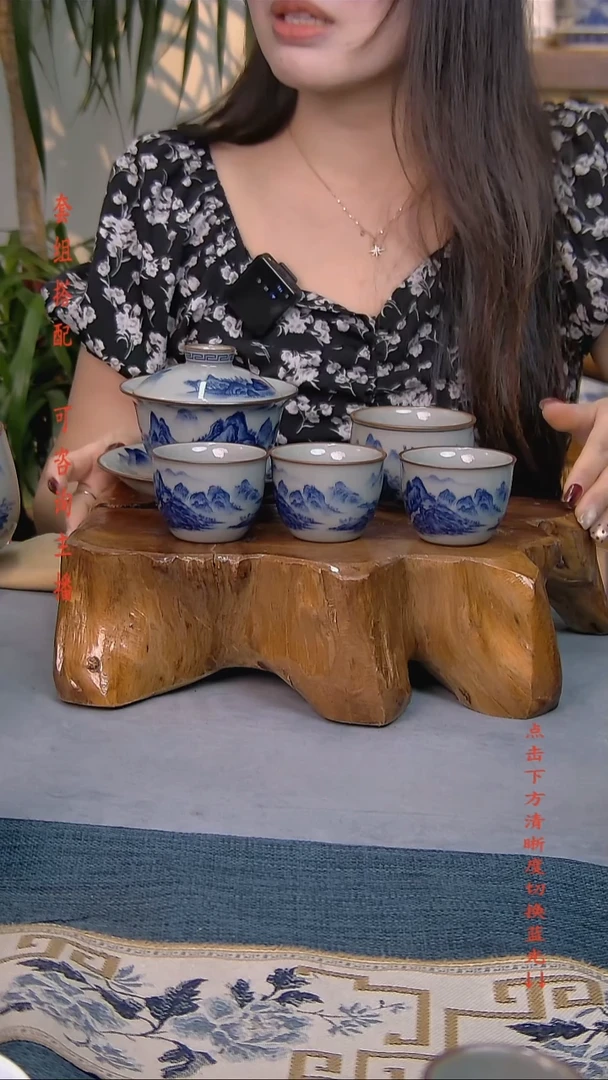 钢**全简装家用款5件套 老陶泥开片纹陶瓷茶具