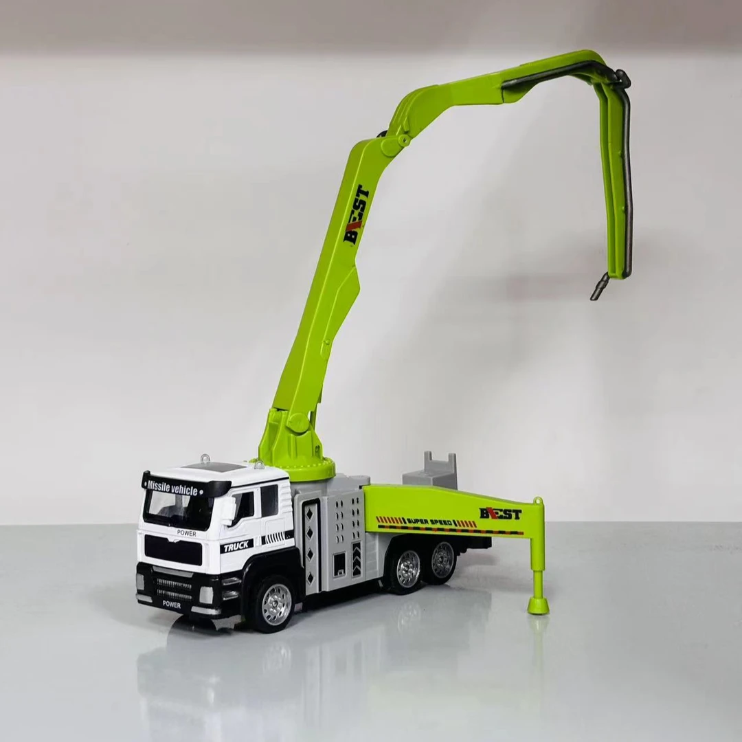 合金水泥泵车带回力模型车 袋装F