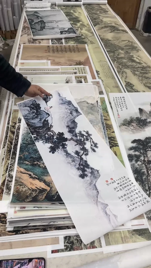 54 陈少梅山水 微喷复刻