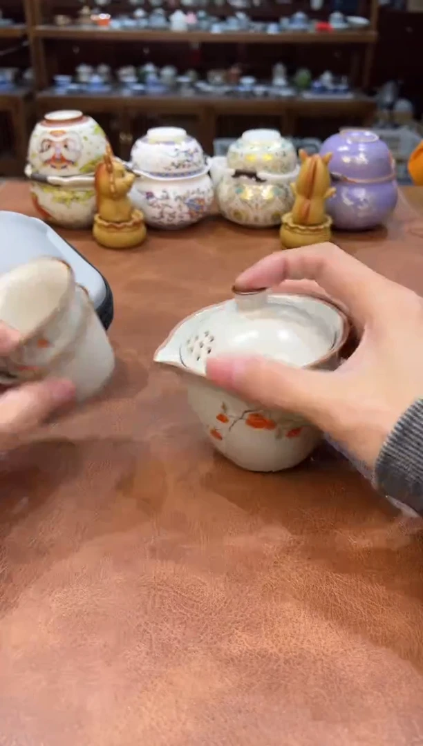真的很便宜会开片的旅行茶具