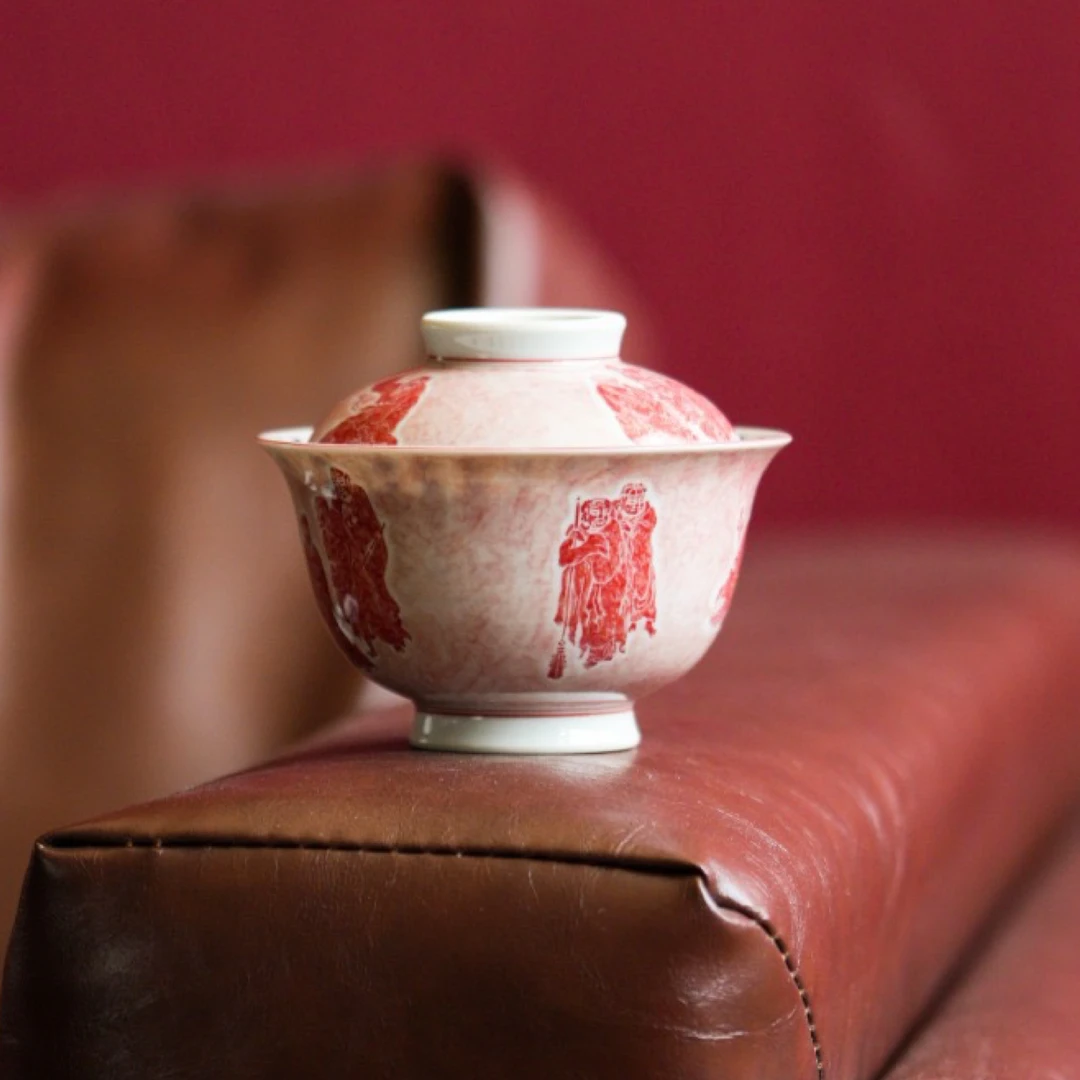 手作. 铭经草堂十八罗汉盖碗