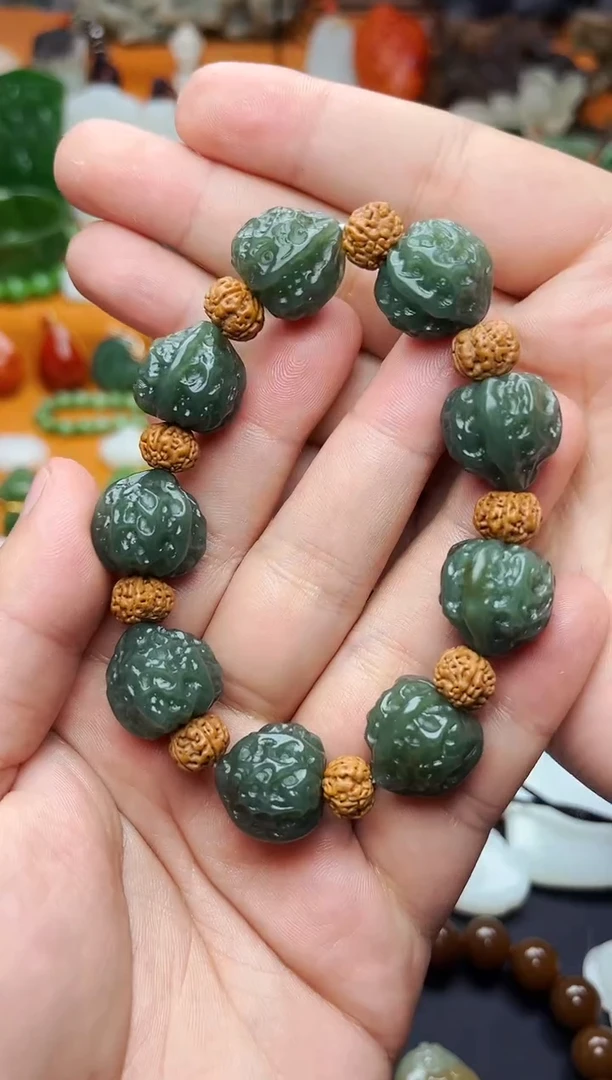 【闪购商品】和田玉手串未镶嵌核桃手串01