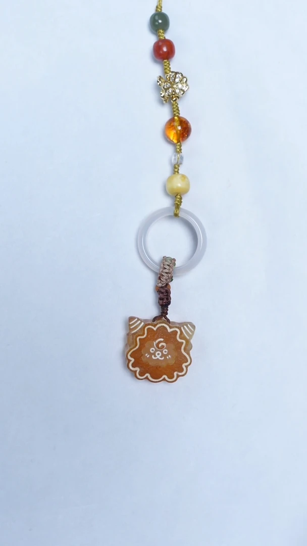 琥珀颈饰未镶嵌蜜蜡喜洋洋挂件