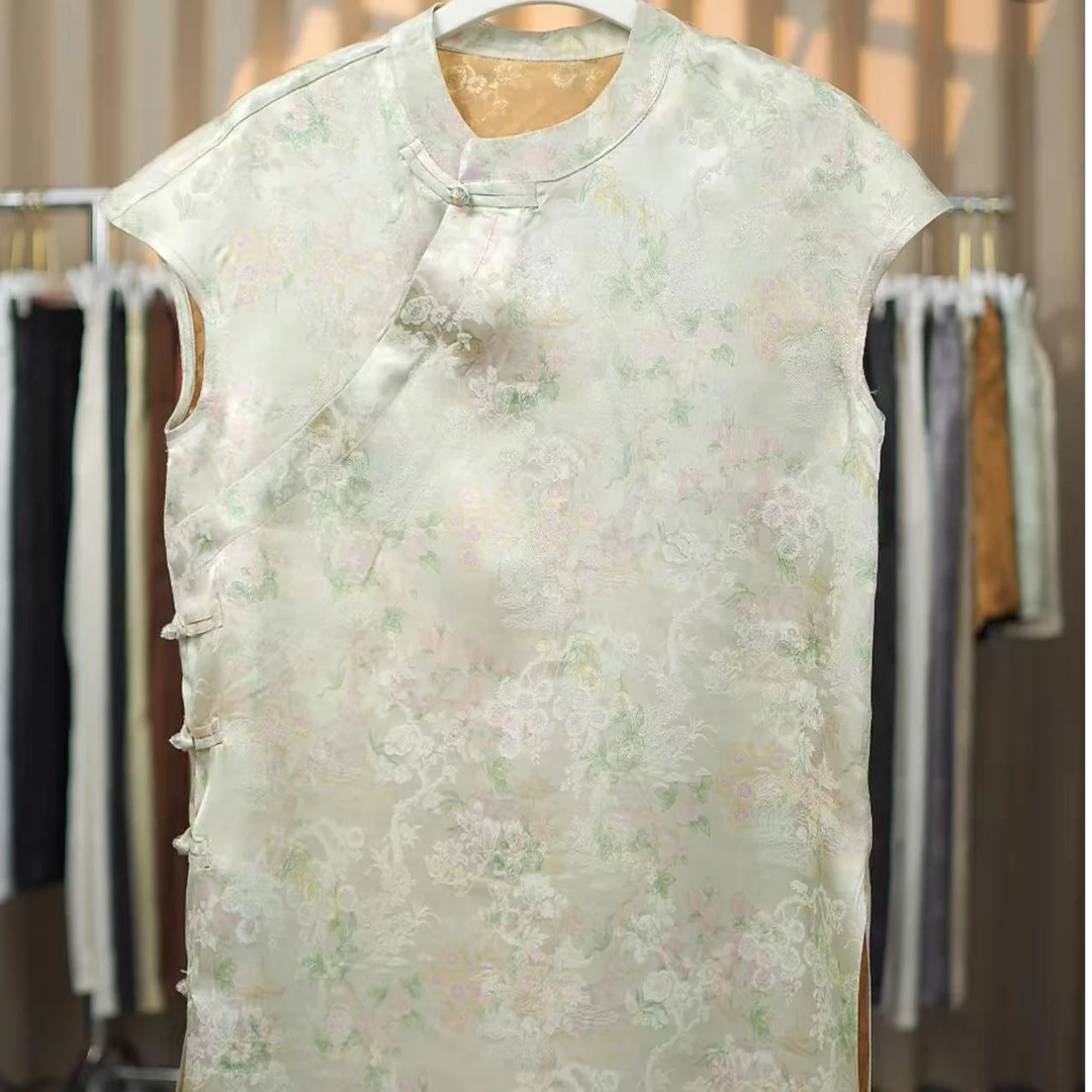 【奥黛-亭台楼阁】新中式国风减龄显瘦亭台楼阁女士中长款上衣0568