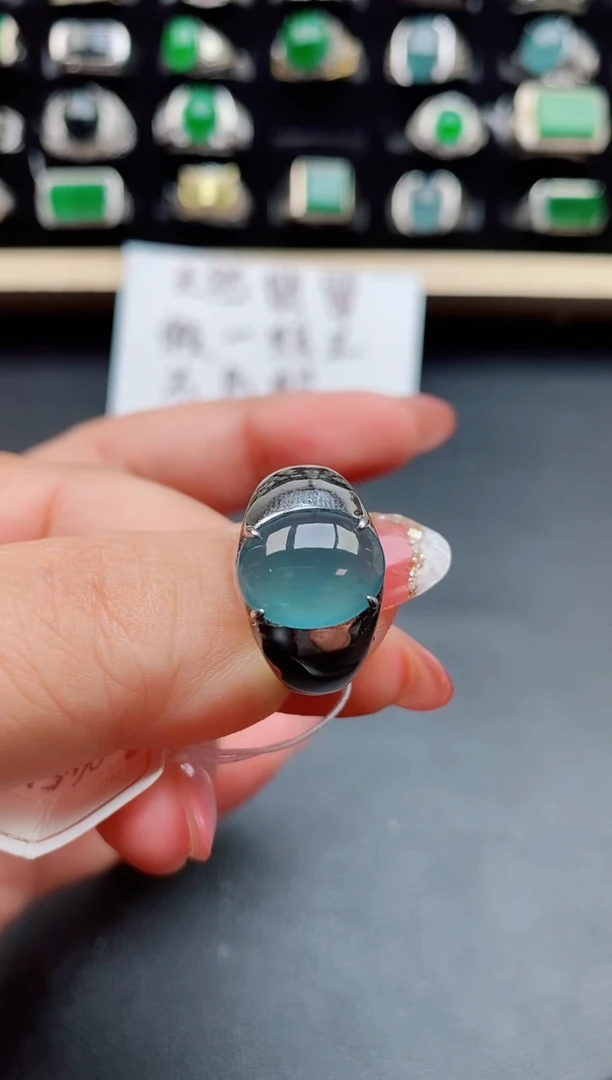 【闪购商品】翡翠戒指银S925镶嵌12112