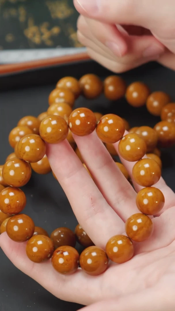 紫金鼠手串纯色光珠15+