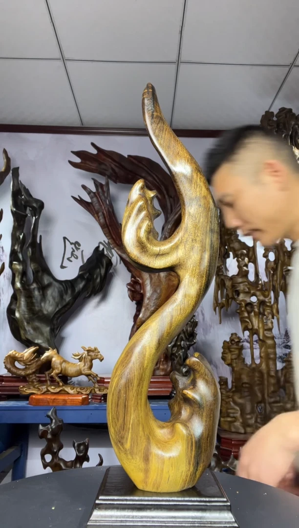 金丝楠木雕款?**哈金丝楠木工艺品摆件