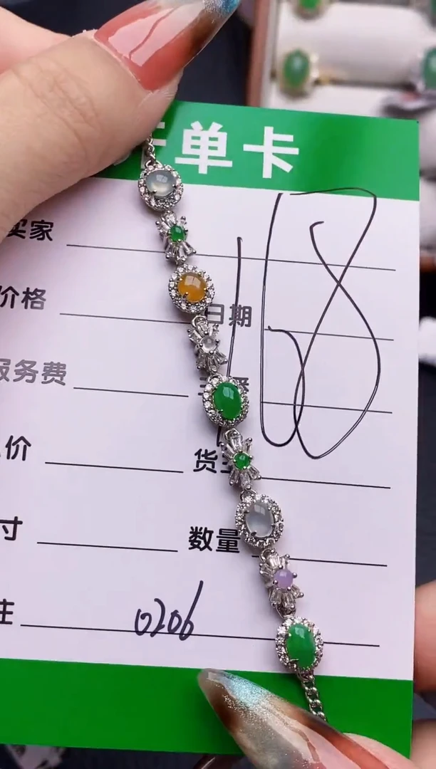 银S925镶嵌戒指翡翠0206