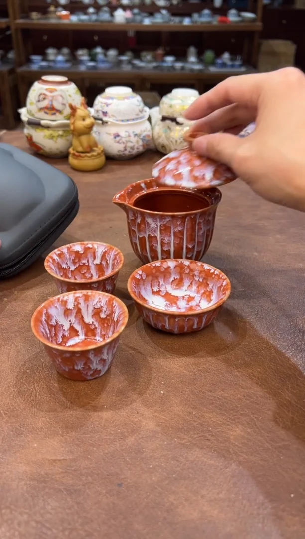 真的很便宜会开片的旅行茶具