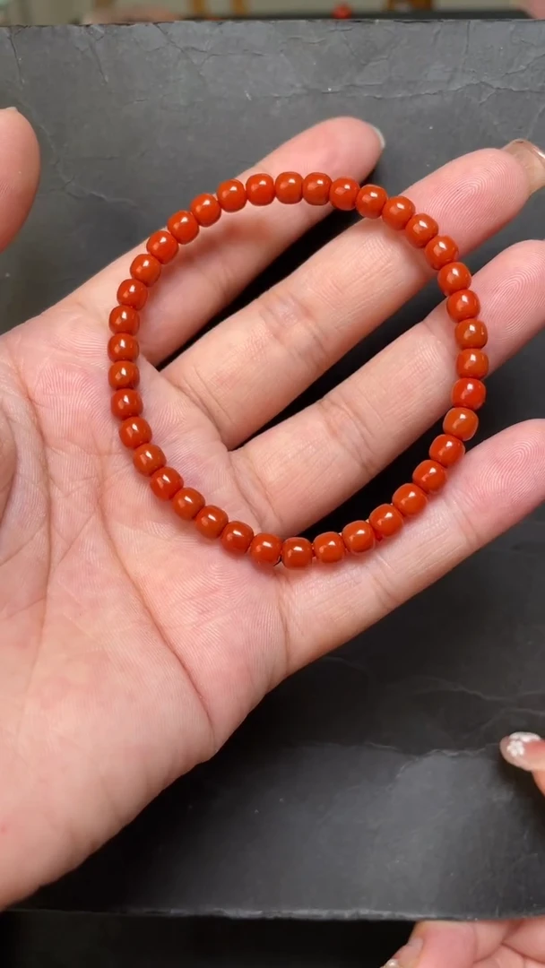 南红玛瑙45未镶嵌手串---5