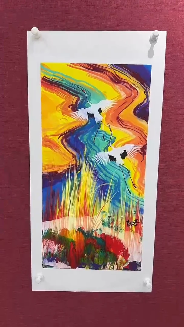 国画赵燮绘画2pc仙鹤