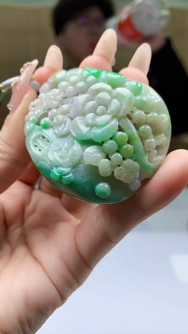 【闪购商品】定制翡翠未镶嵌4688ty-毛货挂件42