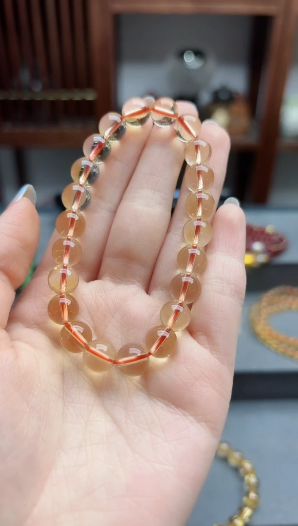 【闪购商品】水晶手串未镶嵌黄水晶手串 ZD