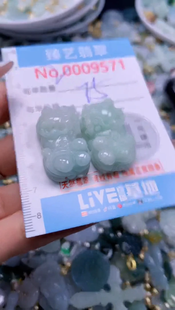 翡翠未镶嵌颈饰9571