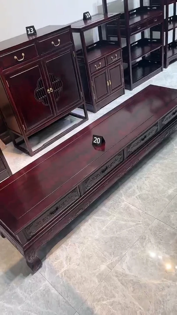 黑酸枝木类成套家具电视柜