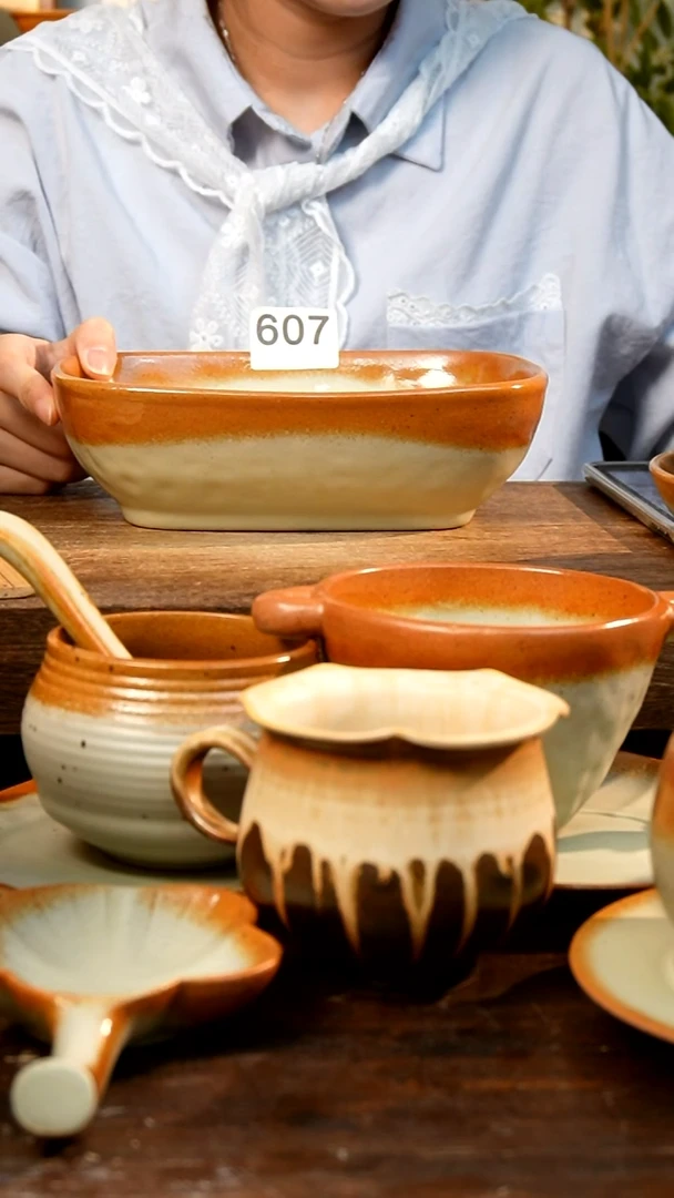 盘 高颜值粗陶餐具限时抢购