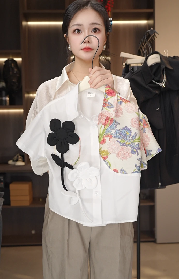 2025踏春季春暖花开短袖儿童春秋款雅痞风衬衫高级定制系列25319