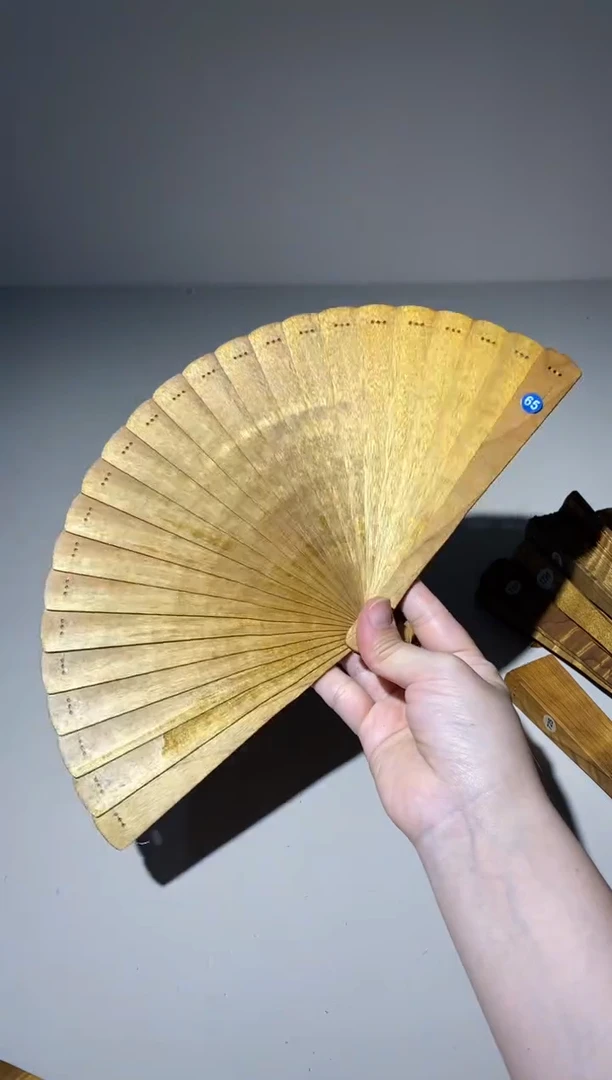 金丝楠司*18cm金丝楠木小叶桢楠扇65