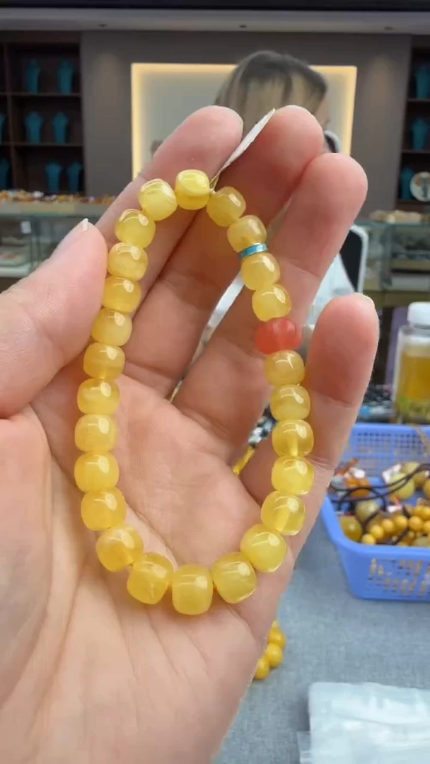 手链琥珀未镶嵌177秒拍号 假一罚三