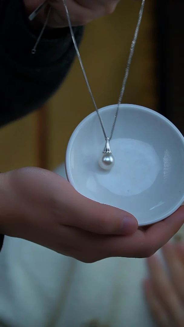 【闪购商品】海水珍珠吊坠(赠链)银S925镶嵌11-14