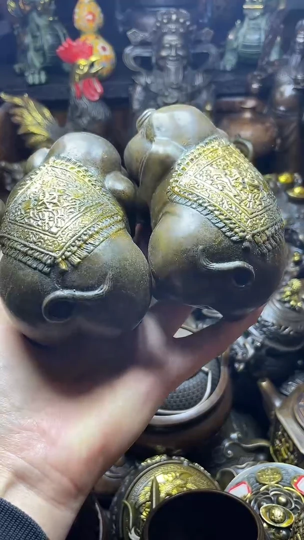 闪购链接，点击下单，有运费险，铜摆件