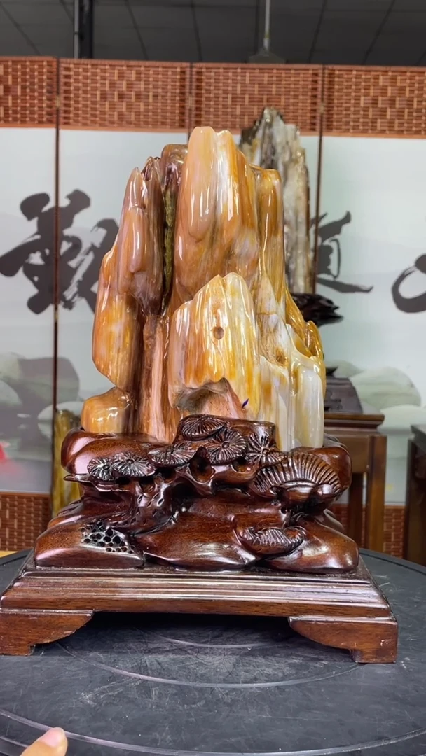 未镶嵌珠宝奇石硅化玉高32