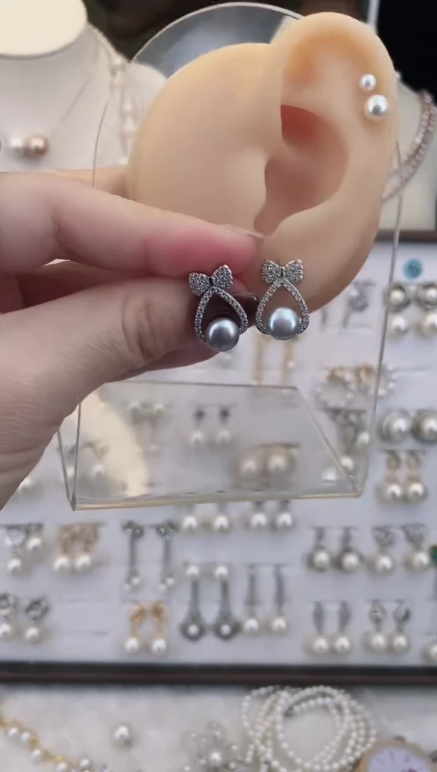 合金耳饰淡水珍珠157