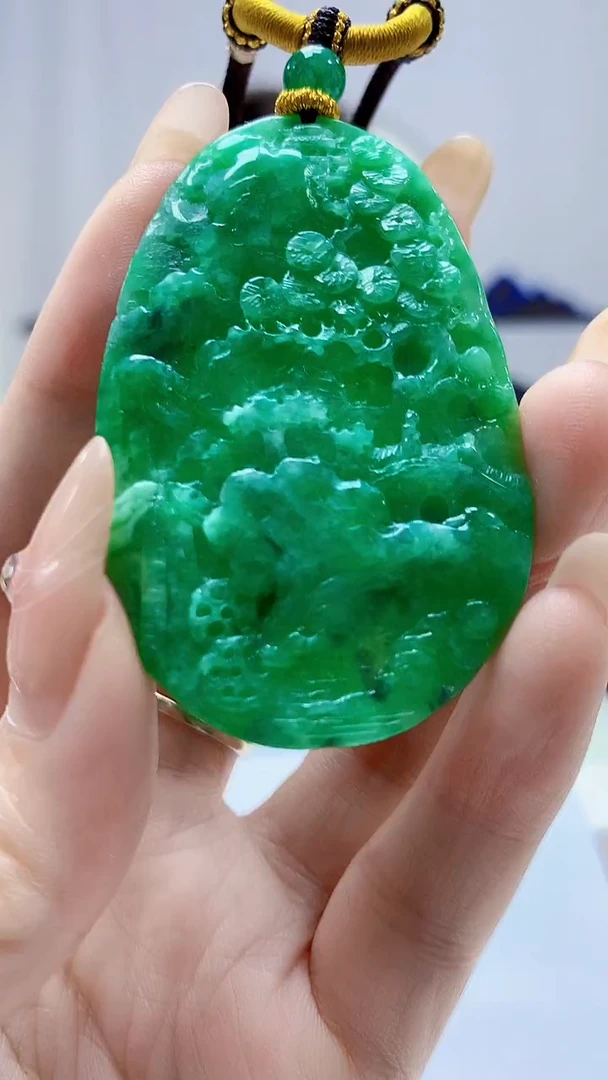 未镶嵌定制翡翠5145DD-毛货挂件68