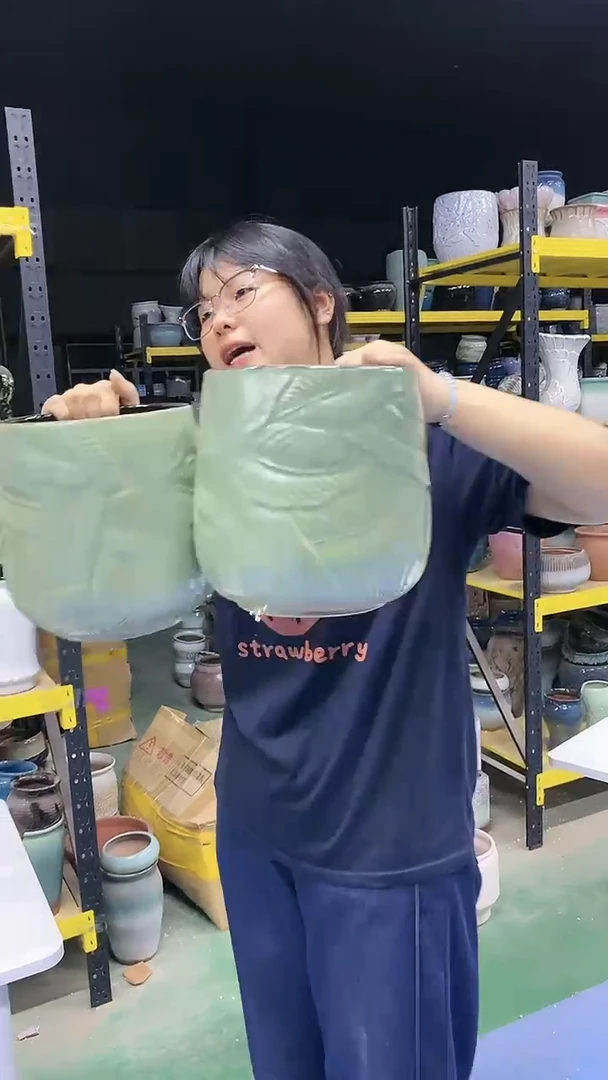 宜兴紫砂粗陶花盆