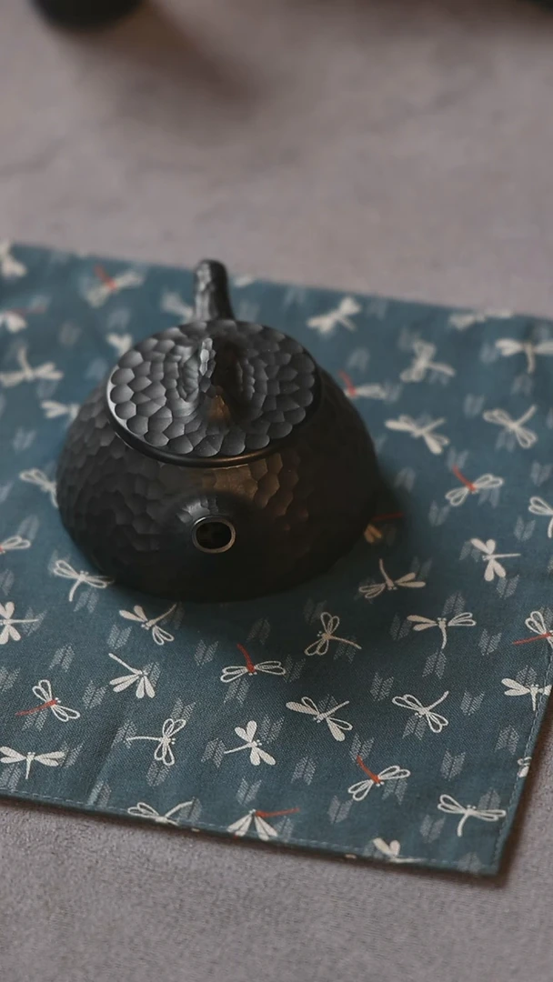 紫砂壶焐灰锤纹石瓢壶 微瑕